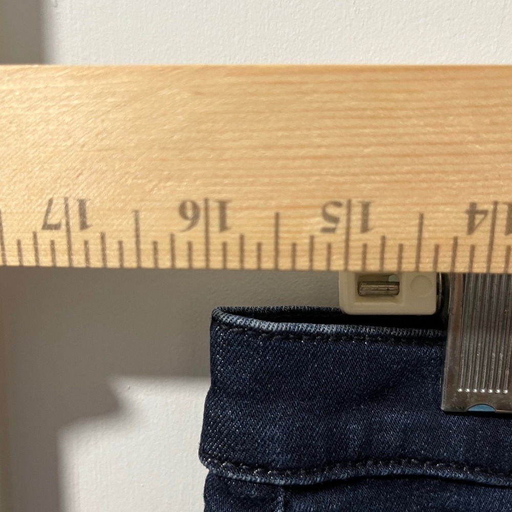 Banana Republic High Rise Skinny Jeans Dark Wash Premium Denim 33 Short - Picture 7 of 10